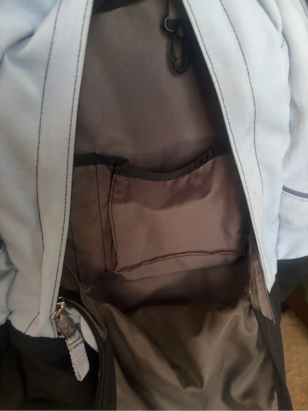 JanSport Light Blue and Black Backpack